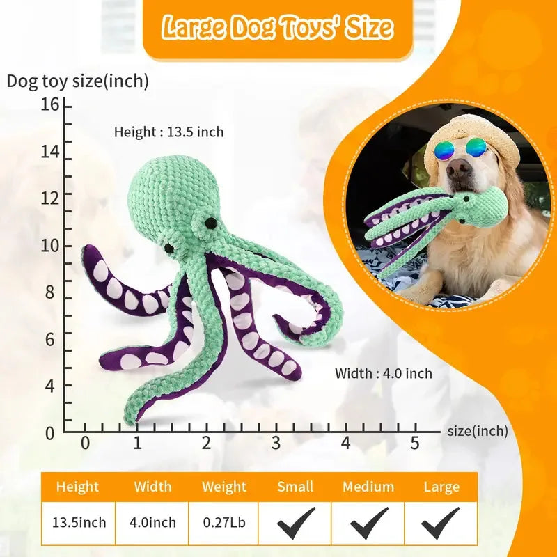 Juguete Interactivo de Peluche para Mascotas | Pulpo con Sonido