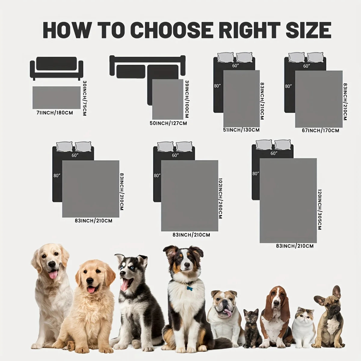 Funda de cama antideslizante y antifugas para perros, manta para mascotas, sofá, alfombrilla para cama para mascotas, protectores de colchón para coche, funda de sofá para muebles para gatos y perros