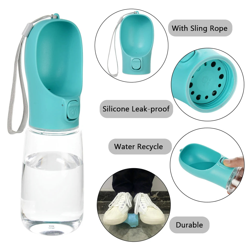 Botella de Agua Portátil para Perros | 300ml a 550ml